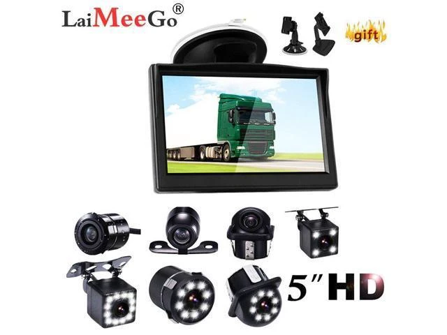 Alt view image 6 of 10 - 5 Inch TFT LCD HD Screen Car Monitor Parking Rear View Monitor for 170 Angle Vehicle Car Reverse Rear View Backup Camera