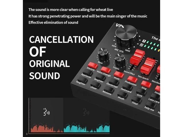 Alt view image 9 of 10 - Sound Card Voice Changer o DJ Mixer for Phone Computer Game iPad Karaoke Broadcast Recording Mic Sound Card Set