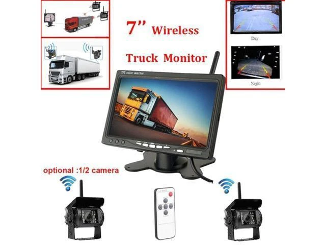 Alt view image 8 of 10 - 7" LCD Wireless Car Monitor HD Display Automotive Reverse Night Version Backup Camera Parking System for Car Rear View Monitors