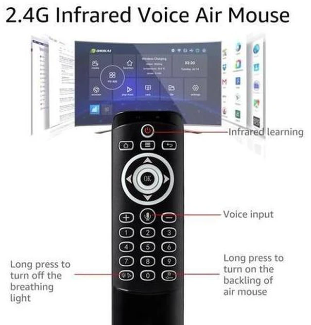 Alt view image 9 of 10 - Cortex-A53 Android 10 10.0 Smart TV Box Bluetooth 5.0 Wifi 2.4g/5g 6K 4k HD 4GB 32GB Set Top Box With Wireless fast charge