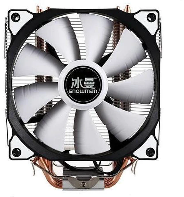 Alt view image 6 of 10 - CPU 4 Pure Copper Heat-pipes freeze Tower Cooling System CPU Cooling Fan with PWM Fans