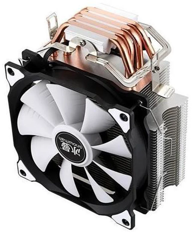 Alt view image 8 of 10 - CPU 4 Pure Copper Heat-pipes freeze Tower Cooling System CPU Cooling Fan with PWM Fans