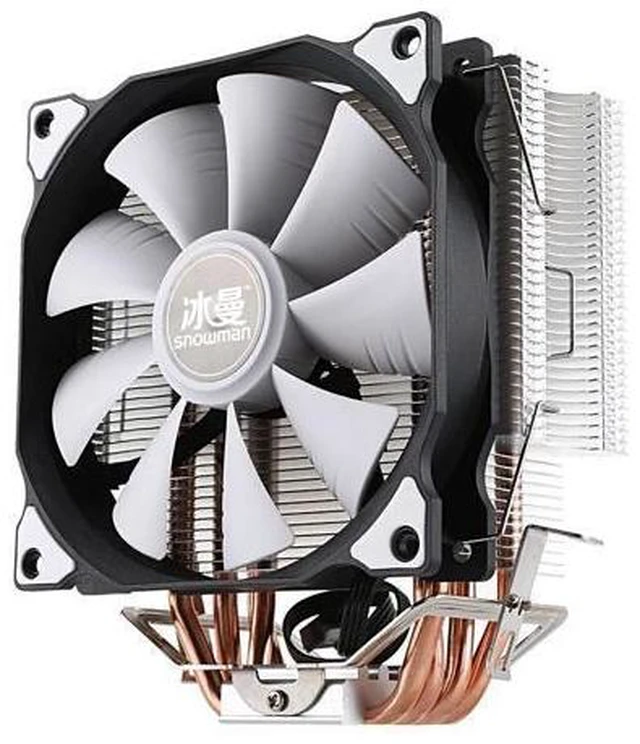 Alt view image 9 of 10 - CPU 4 Pure Copper Heat-pipes freeze Tower Cooling System CPU Cooling Fan with PWM Fans