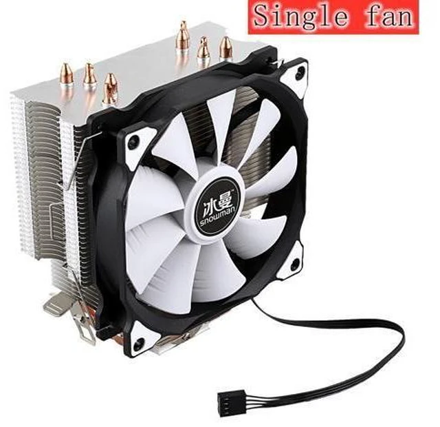 Alt view image 10 of 10 - CPU 4 Pure Copper Heat-pipes freeze Tower Cooling System CPU Cooling Fan with PWM Fans