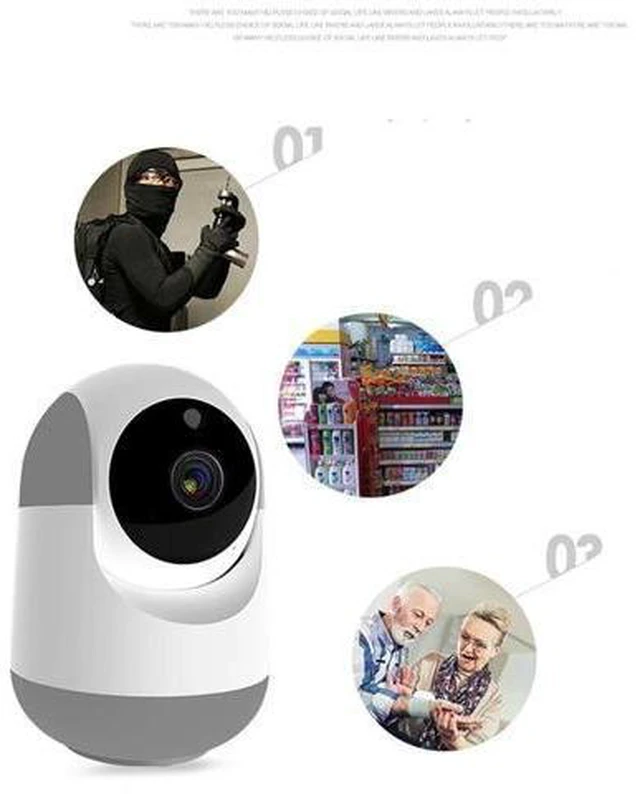 Alt view image 9 of 10 - Monitor Wifi Network Smart Monitor 1080P HD Camera Rotation Motion Tracking Infrared Night Vision(EU Plug)