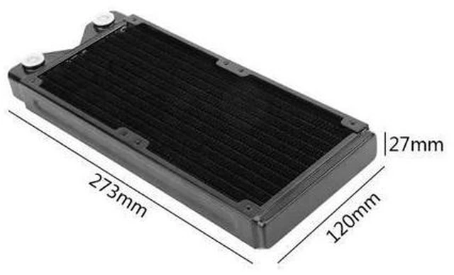 Alt view image 7 of 10 - 240/360mm Full Copper PC Water Cooler Exchanger Water Cooling Computer Heat Sink Radiator Heat Exchanger Radiator Heatsink