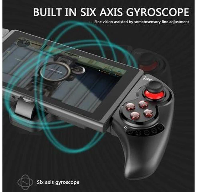 Alt view image 9 of 10 - PG-SW029 Telescopic Bluetooth Gamepad Joystick for Switch PS3 Android PC 6-Axis Vibration Wireless Game Controller