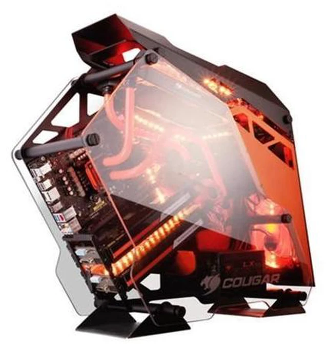 Alt view image 9 of 10 - Conquer PC Case MOD Water Cooler Case For ATX/MATX/Mini ITX Motherboard Water Cooling DIY Gamer Aluminum Tempered Glass