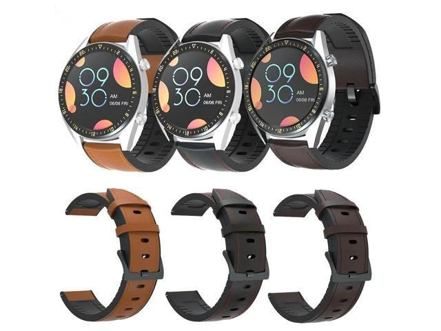Alt view image 9 of 10 - 22mm Leather Smart Watch Band Replacement Strap ForGear S3/ForWatch GT 2 /GTR 47mm