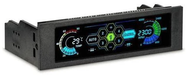 Alt view image 6 of 10 - 5036 5.25" Drive Bay PC Computer CPU Cooling LCD Front Panel Temperature Controller Fan Speed Control for Desktop Computer