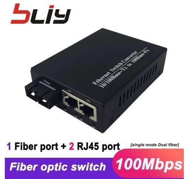 Alt view image 6 of 10 - 100M dual fiber 3 port Ethernet fiber optic switch with 2 rj45 switch port poe switch ethernet compatible with mikrotik gigabit