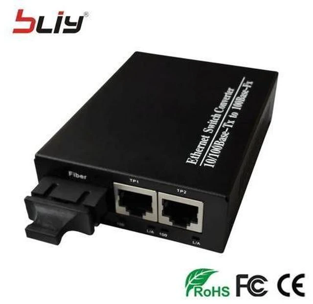 Alt view image 7 of 10 - 100M dual fiber 3 port Ethernet fiber optic switch with 2 rj45 switch port poe switch ethernet compatible with mikrotik gigabit