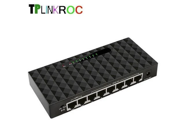 Alt view image 13 of 14 - 8 Port SPOE Network Desktop Switch 5-60V Power Supply 8 Ports SPOE Network Switch 10/100Mbps With 6 Surveillance Cameras