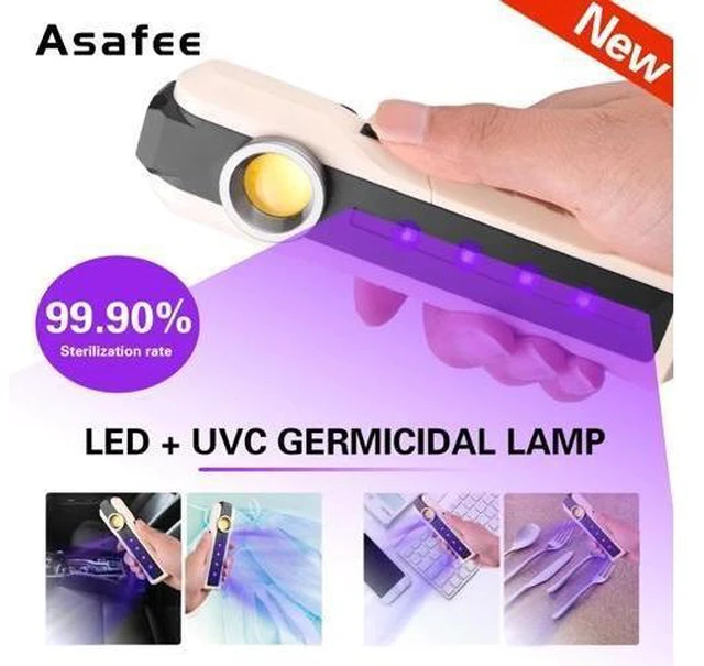 Alt view image 6 of 10 - UV UVC LED Work Lamp 270-280nm Disinfection Germicidal Sterilizer Light Flashlight Ultraviolet Light UVC Work Light