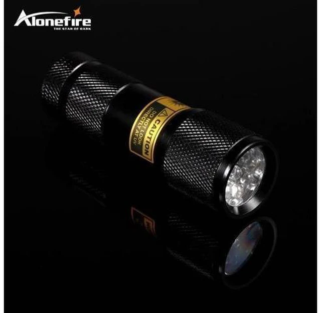 Alt view image 8 of 10 - 9 LED uv led 9led 365-370nm flashlight Blood check ultra violet for cat urine detector