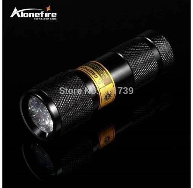 Alt view image 9 of 10 - 9 LED uv led 9led 365-370nm flashlight Blood check ultra violet for cat urine detector
