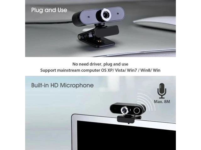 Alt view image 14 of 14 - Webcam Camera HD USB 2.0 Video Web Camera Digital Webcam With HD Mic Microphone 360 Rotation Internet Study PC Youtube