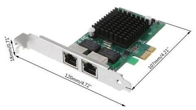 Alt view image 10 of 10 - Dual Port 10/100/1000Mbps Gigabit Ethernet Card Server Adapter NIC EXPI9402PT Controller