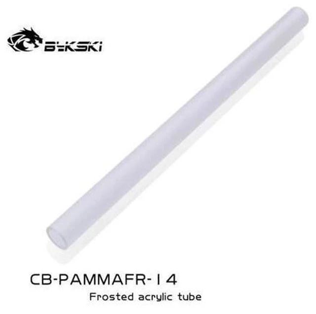 Alt view image 3 of 4 - Water Cooling PMMA Frosted Hard Tube Acrylic Frosted Rigid Pipe OD14mm 50cm Length 2mm Thickness 2pcs