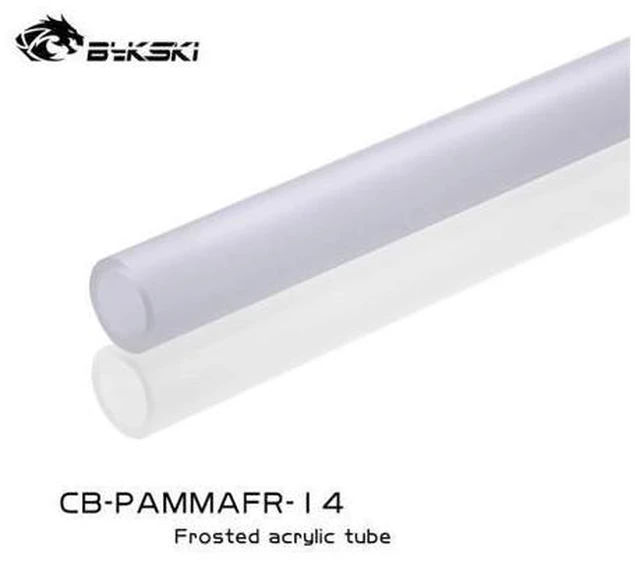 Alt view image 4 of 4 - Water Cooling PMMA Frosted Hard Tube Acrylic Frosted Rigid Pipe OD14mm 50cm Length 2mm Thickness 2pcs