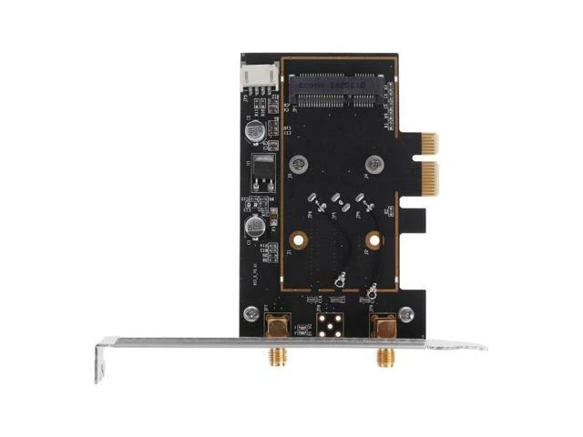 Alt view image 8 of 10 - BCM4352 867Mbps + Bluetooth BT 4.0 802.11AC/BGN Desktop PCI-E Adapter Card with Wifi Antennas