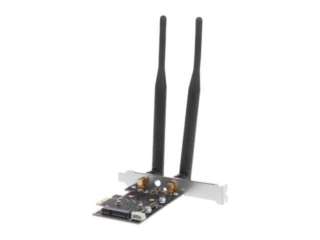 Alt view image 10 of 10 - BCM4352 867Mbps + Bluetooth BT 4.0 802.11AC/BGN Desktop PCI-E Adapter Card with Wifi Antennas