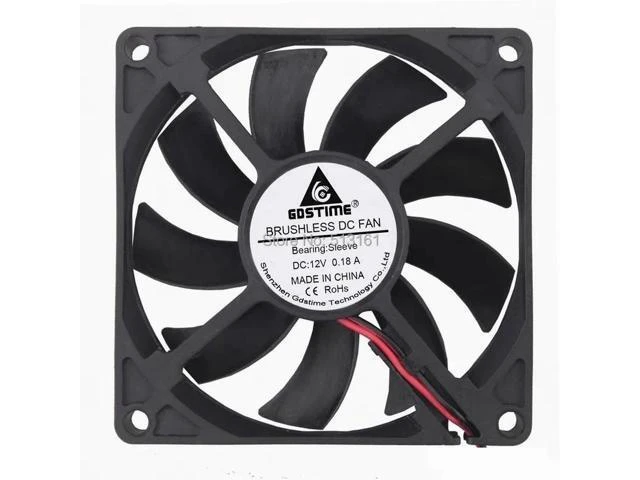Alt view image 7 of 10 - 2pcs/lot 80mm 80x80x15mm 8cm DC 12V 2Pin Brushless Cooling Cooler Fan