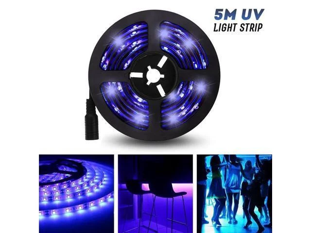 Alt view image 6 of 10 - 5M UV Light Strip Flexible LED Strip Light UV Purple Light Strip LED 3528smd Waterproof IP65/Not-waterproof DC12V With DC head
