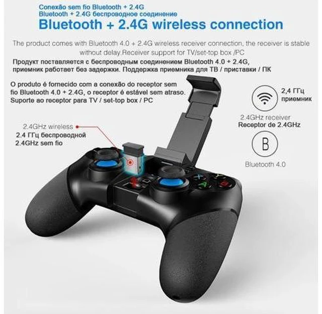 Alt view image 9 of 10 - Gamepad Pubg Controller Mobile Joystick For Phone Android iPhone PC Smart TV Box Bluetooth Trigger Console Game Pad pabg Control
