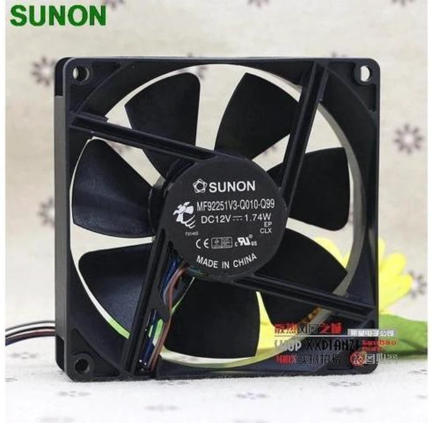 Alt view image 6 of 10 - For Sunon 9225 12V MF92251V3-Q010-Q99 92*92*25MM 12V 1.74W 4 line heat sink fan