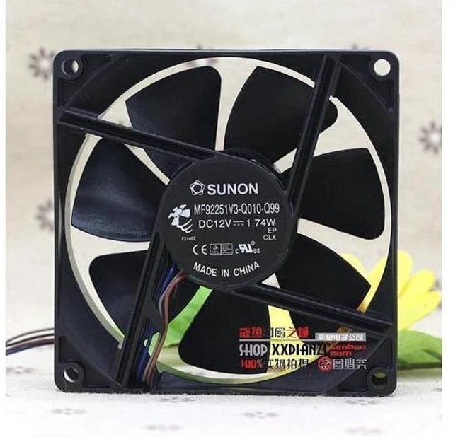 Alt view image 7 of 10 - For Sunon 9225 12V MF92251V3-Q010-Q99 92*92*25MM 12V 1.74W 4 line heat sink fan