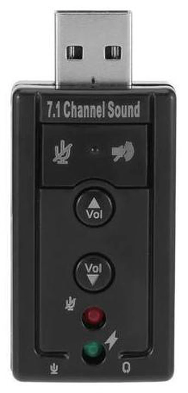 Alt view image 9 of 10 - Headset Supports 3D Sound 7.1 External USB Sound Card Audio Adapter AUX Headphone Microphone Converter