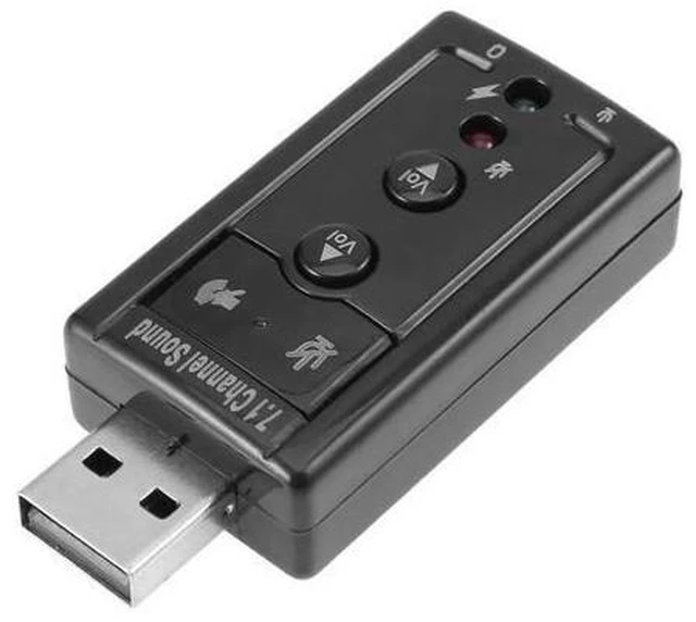 Alt view image 10 of 10 - Headset Supports 3D Sound 7.1 External USB Sound Card Audio Adapter AUX Headphone Microphone Converter