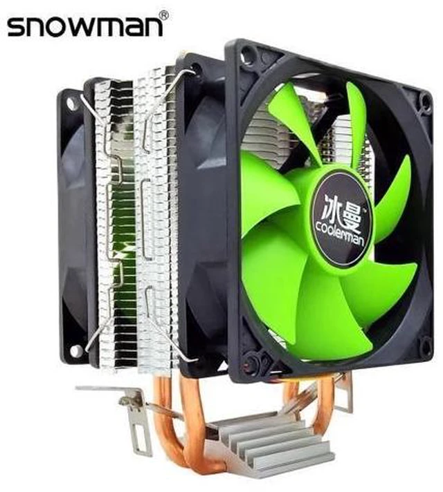 Alt view image 6 of 10 - CPU Cooler 2 Heat Pipes 4 Pin PWM 90mm Intel LGA 775 1150 1151 1155 1366 CPU Cooling Fan AM2 AM3 AMD Quiet PC Heat Sink