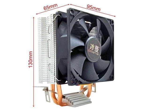 Alt view image 10 of 10 - CPU Cooler 2 Heat Pipes 4 Pin PWM 90mm Intel LGA 775 1150 1151 1155 1366 CPU Cooling Fan AM2 AM3 AMD Quiet PC Heat Sink