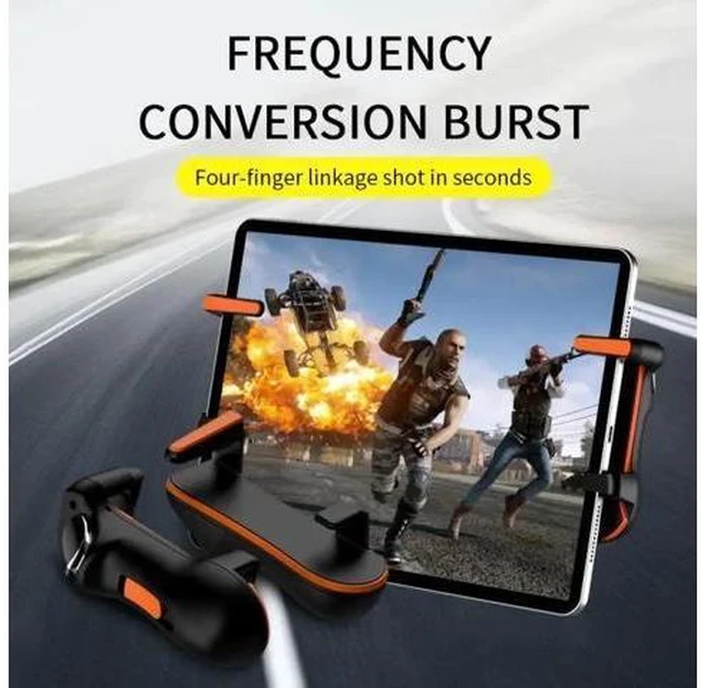 Alt view image 6 of 10 - Tablet Computer Eating Chicken Artifact One-Click Burst Multi-Color Game Handle L1R1 Trigger Button Game Controller For Ipad