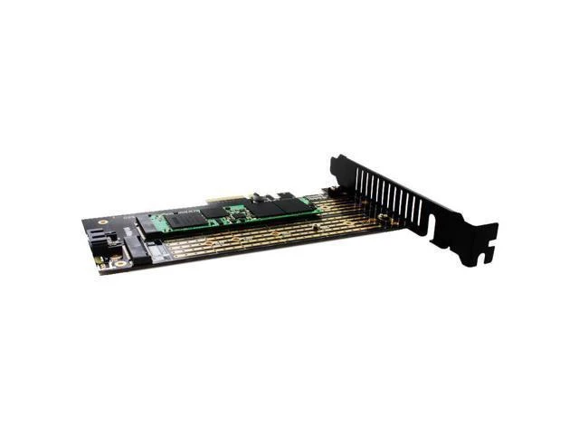Alt view image 7 of 8 - SK7 M.2 NVMe SSD NGFF TO PCI-E Riser Card X4 Adapter M Key B KEY Dual Interface Card Support PCI Express3.0 Dual Voltage 12V+3.3V SATA3