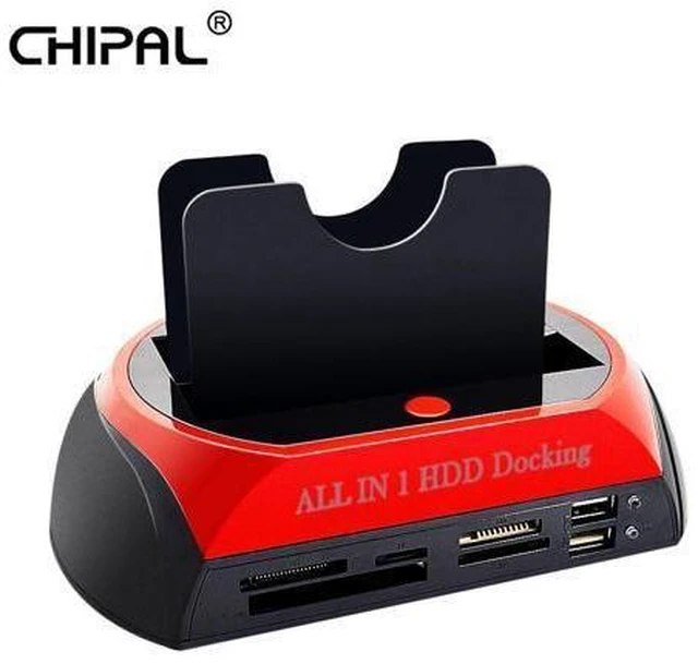 Alt view image 6 of 10 - All in 1 HDD Docking Station USB 2.0 2.5" 3.5" IDE SATA External HDD Case Box Hard Disk Drive Enclosure SD TF Card Reader