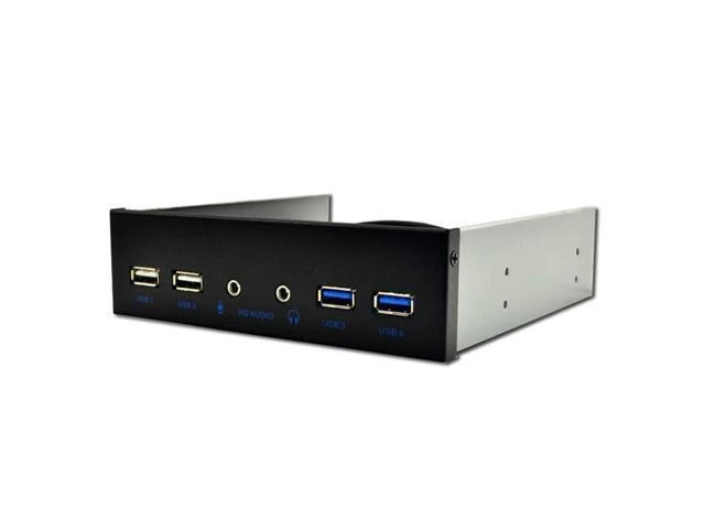 Alt view image 12 of 12 - 5.25 Inch Desktop Pc Case Internal Front Panel Usb Hub 2 Ports Usb 3.0 And 2 Ports Usb 2.0 With Hd Audio Port 20 Pin Connector