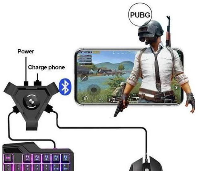 Alt view image 6 of 10 - Mobile Bluetooth 4.1 Android Controller Mobile Controller Gaming Keyboard Mouse Converter For IOS for iPad