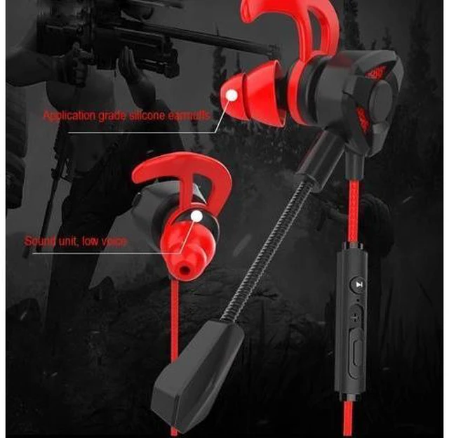 Alt view image 7 of 10 - Wired Earbuds Sport In Ear Earphones Gaming Headphone with Microphone Ear Piece for Mobile Phone PC Headset Gamer