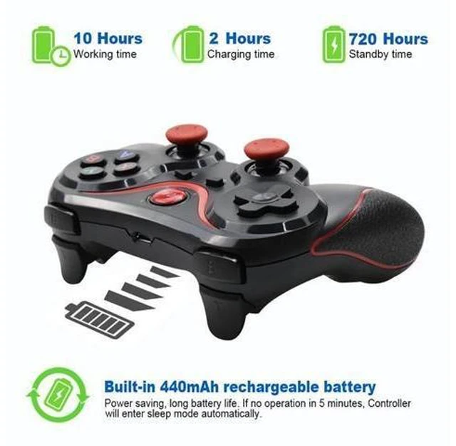 Alt view image 10 of 10 - Bluetooth 3.0 Android Gamepad T3/X3 Game Controller Gaming Remote Control For Win 7/8/10 For Smart Phone Tablet TV Box