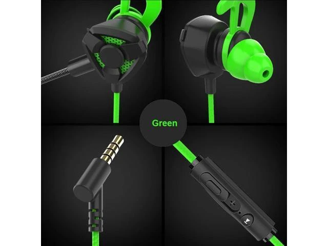 Alt view image 10 of 10 - Wired Earbuds Sport In Ear Earphones Gaming Headphone with Microphone Ear Piece for Mobile Phone PC Headset Gamer
