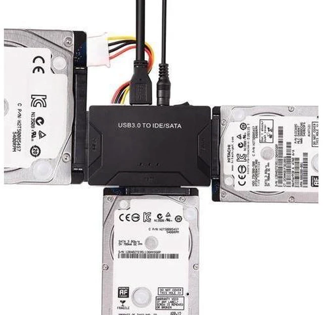 Alt view image 10 of 10 - To USB IDE Adapter USB 3.0 2.5 3.5 Inch Hard Disk Drive HDD SSD USB Converter IDE To USB Adapter Cable
