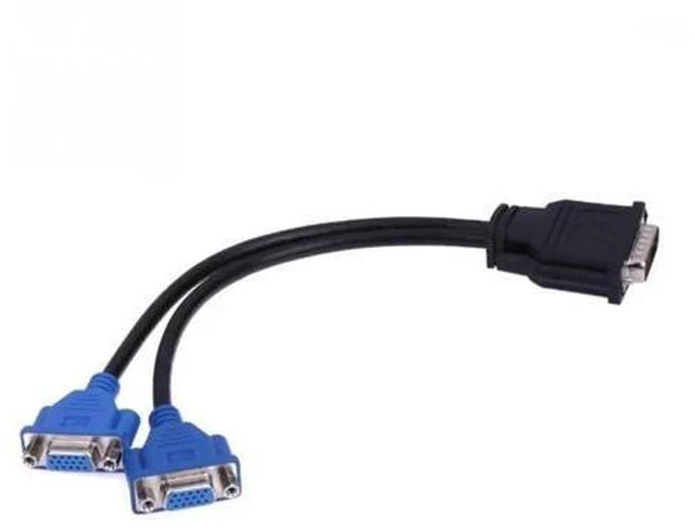 Alt view image 9 of 10 - 1 x 60 way Wholesale Y Splitter DMS-59 to Dual 15 pin VGA Cable Molex Display Adapter 59 pin LFH - male