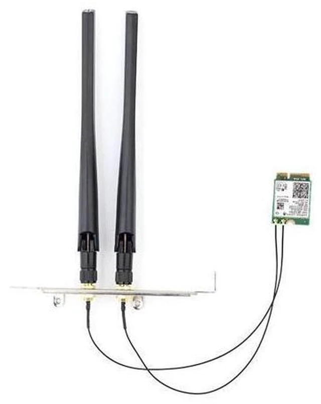 Alt view image 7 of 10 - 2.4Gbps Dual Band 802.11ax/ac Wi-Fi 6 AX201 Bluetooth 5.0 Wireless Desktop Adapter Kit NGFF CNVio2 Wifi Card AX201NGW Antenna
