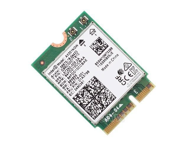 Alt view image 10 of 10 - 2.4Gbps Dual Band 802.11ax/ac Wi-Fi 6 AX201 Bluetooth 5.0 Wireless Desktop Adapter Kit NGFF CNVio2 Wifi Card AX201NGW Antenna