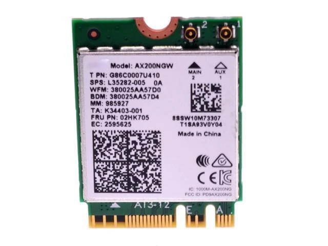 Alt view image 7 of 9 - 802.11ac 802.11ax 2.4Gbps Wireless M2 NGFF Mini PCI-e WiFi Adapter+ Bluetooth 5.0 WLAN Card for Intel Wi-Fi 6 AX200
