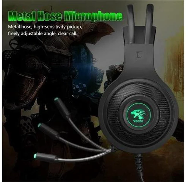 Alt view image 10 of 10 - Headphones USB 3.5mm USB Wired Game Headset Professional Earphones with Mic Voice Control for Laptop Computer Gamer