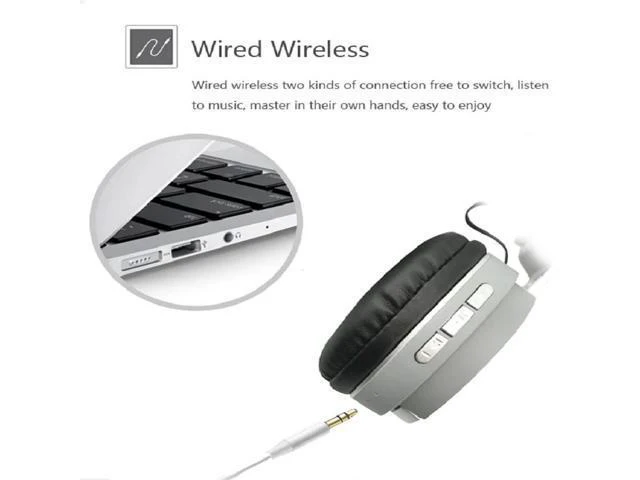 Alt view image 10 of 10 - Studio Headset Wireless Headphones Stereo Foldable Sport Earphone Microphone Gaming Cordless Auriculares Audifonos